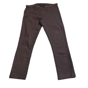 Helmut Lang Women's 30 Elastic Waist pull On Straight Pants Black Cotton‎ Tencel